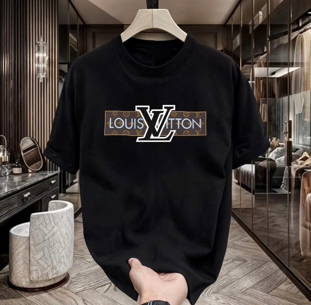 Men's Round Neck Louis Print T-Shirt